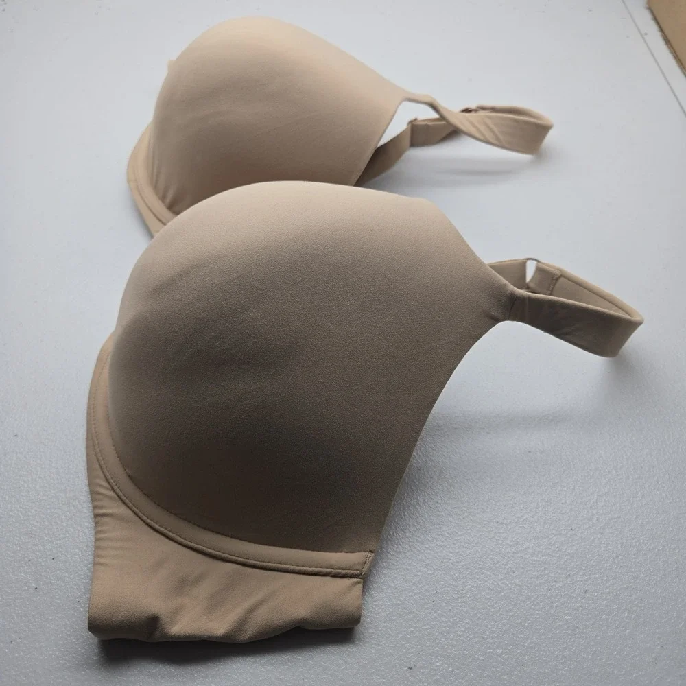 Ambrielle Women Bra 44DDD Beige Super Soft Full Coverage T Shirt Underwired